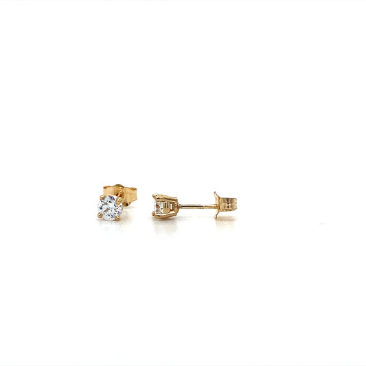 14K Yellow Gold In Stud 39.MM 0.43 Ct Lab Grown Diamonds