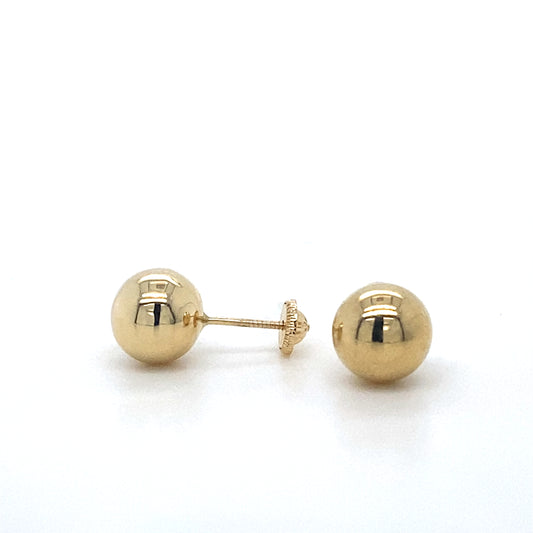 14K Yellow Gold Ball Stud