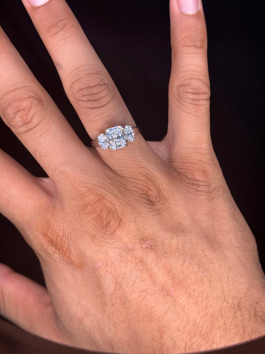 10K White Gold Engagement Ring