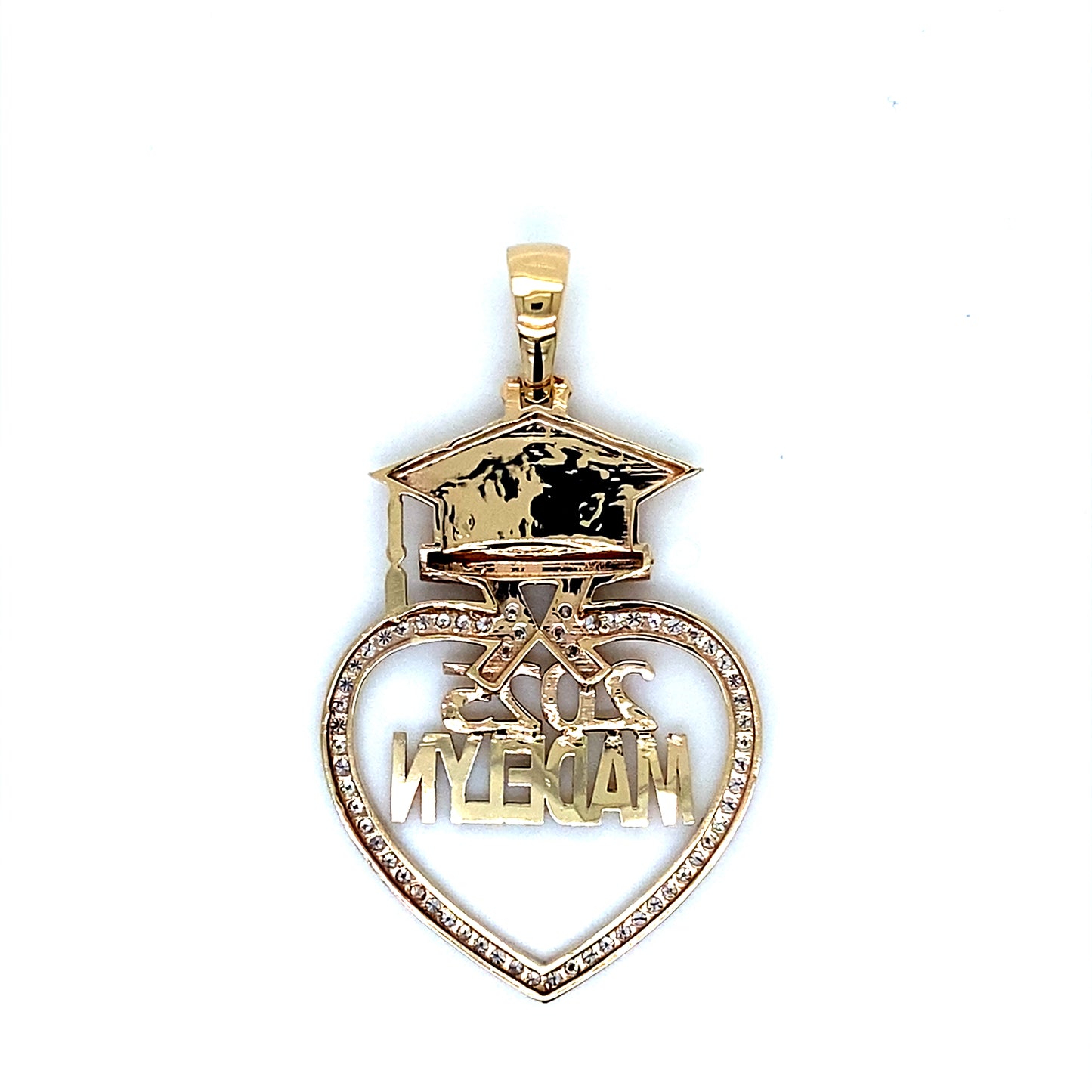 14K Yellow Gold Graduation Pendant – 0.36 Ct Lab-Grown Diamond