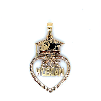 14K Yellow Gold Graduation Pendant – 0.36 Ct Lab-Grown Diamond