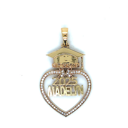 14K Yellow Gold Graduation Pendant – 0.36 Ct Lab-Grown Diamond