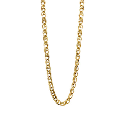 14K Yellow Gold 20” 1MM Double Cuban Chain Necklace Chain