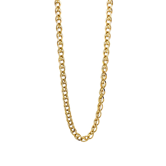 14K Yellow Gold 20” 1MM Double Cuban Chain Necklace Chain
