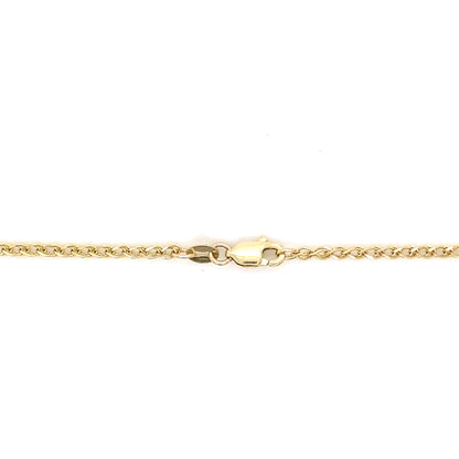 14K Yellow Gold 20” 1MM Double Cuban Chain Necklace Chain
