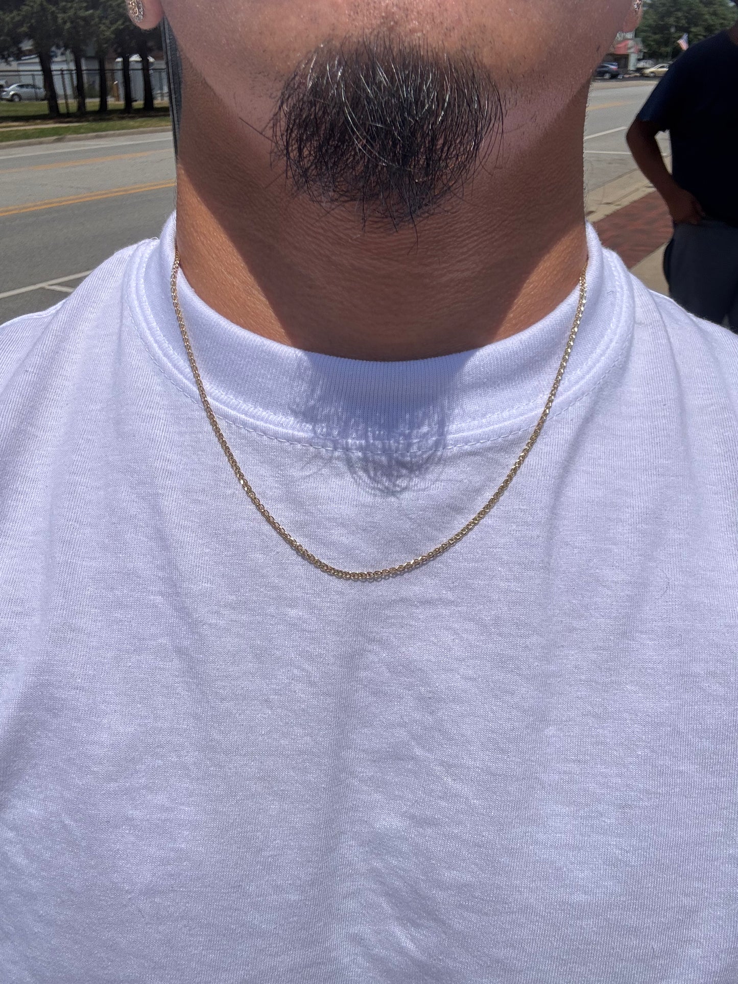 14K Yellow Gold 20” 1MM Double Cuban Chain Necklace Chain
