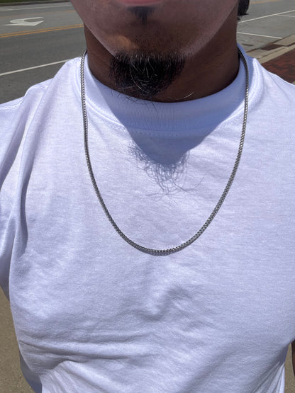 925 Silver 2.5MM 24” Franco Chain Necklace