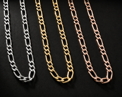 925 Sterling Silver 2MM Figaro Chain & Bracelet