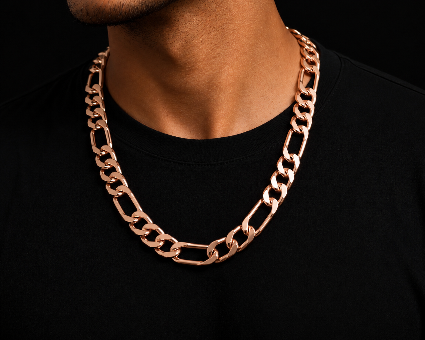 925 Sterling Silver 12MM Figaro Chain & Bracelet