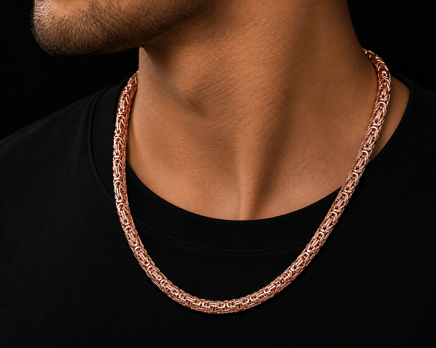 925 Sterling Silver 3.5MM Diamond Cut Square Byzantine Chain & Bracelet