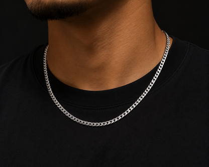 925 Sterling Silver 3MM Miami Cuban Chain & Bracelet