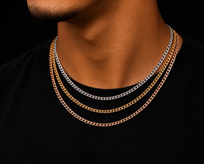925 Sterling Silver 3MM Miami Cuban Chain & Bracelet