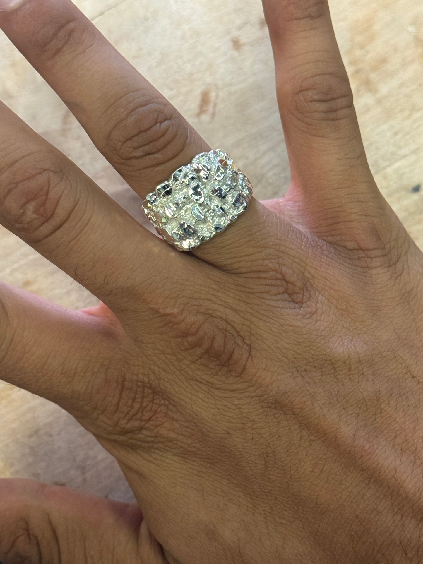 (Pre Order) 925 Silver Nugget Ring