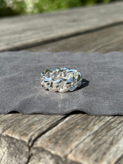 925 Silver Cuban Ring