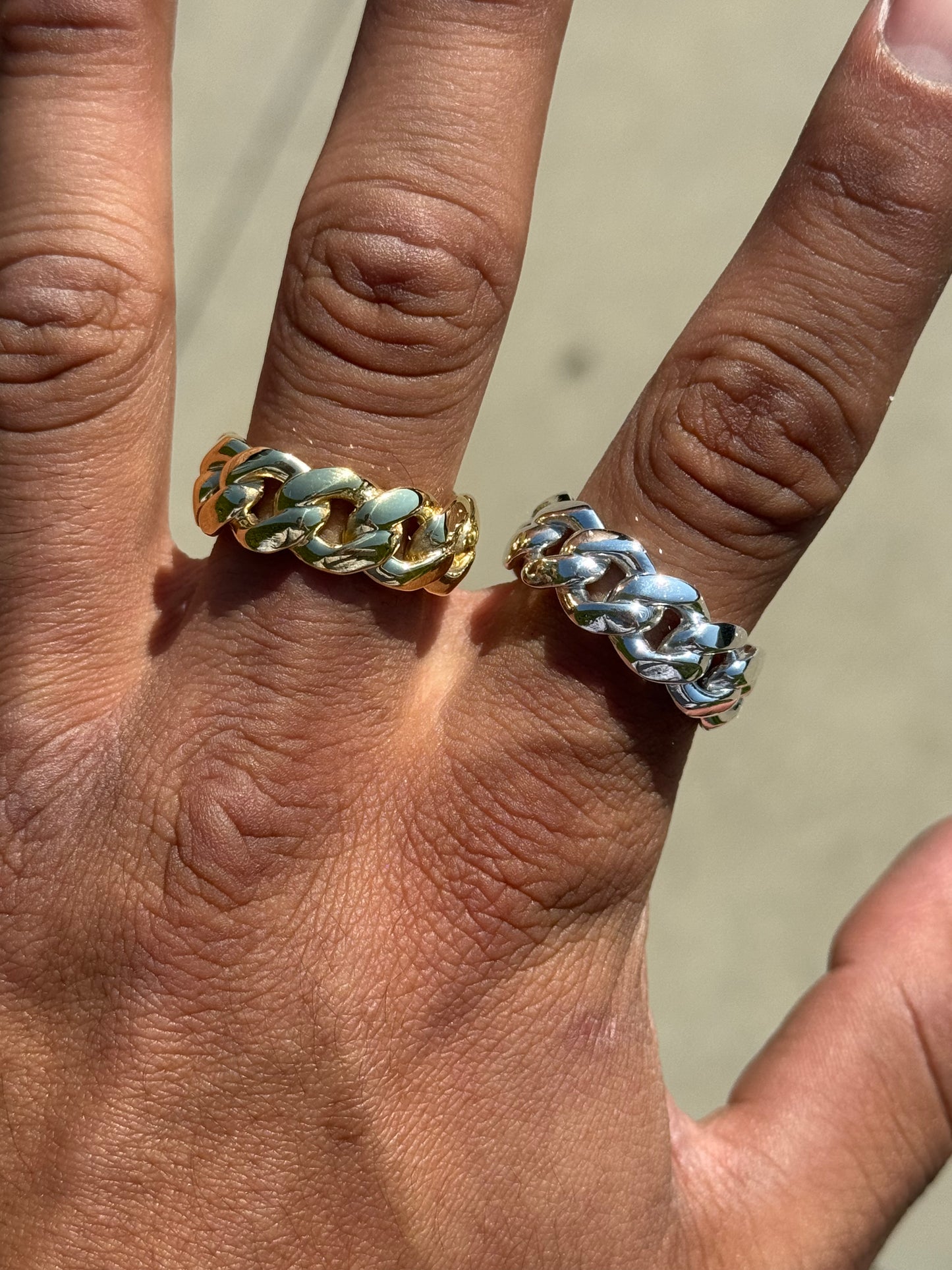 925 Silver Cuban Ring