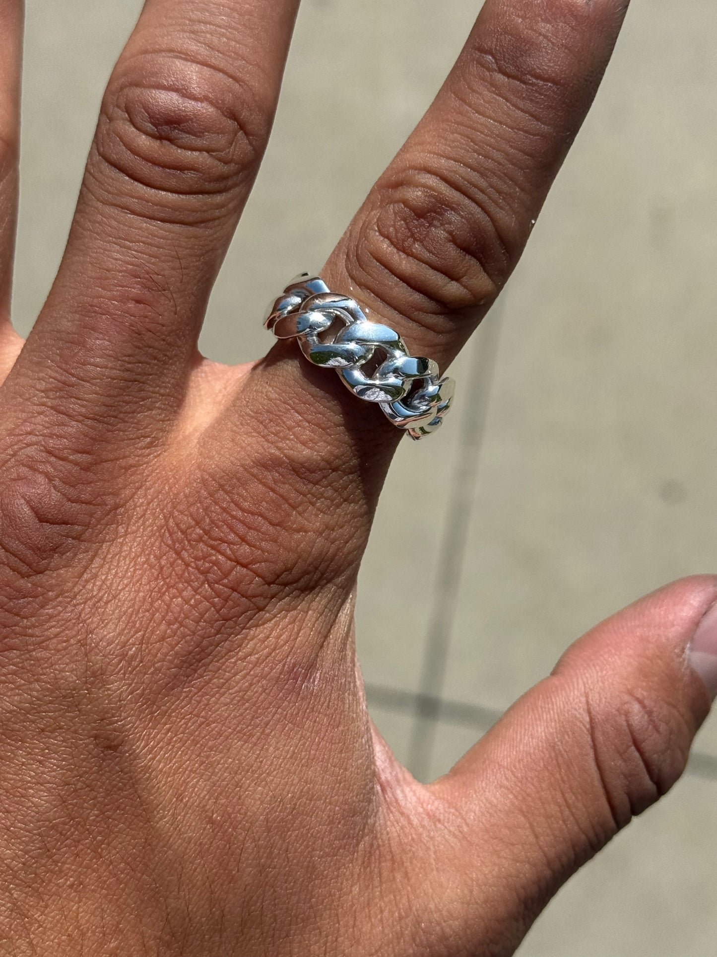 925 Silver Cuban Ring