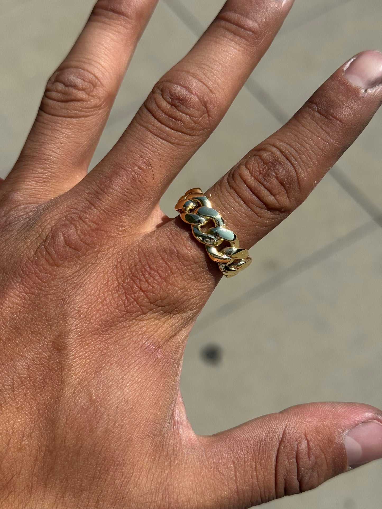 925 Silver Cuban Ring