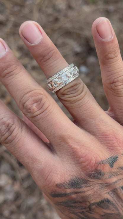 925 Silver Chino Spinner Ring